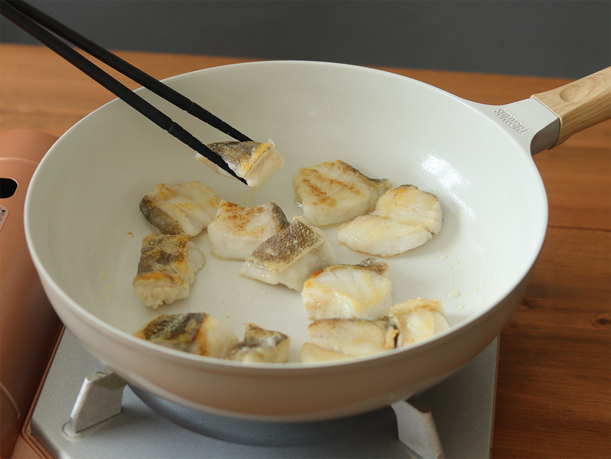 デパ地下風　タラと冬野菜の白だし柚子こしょうあん