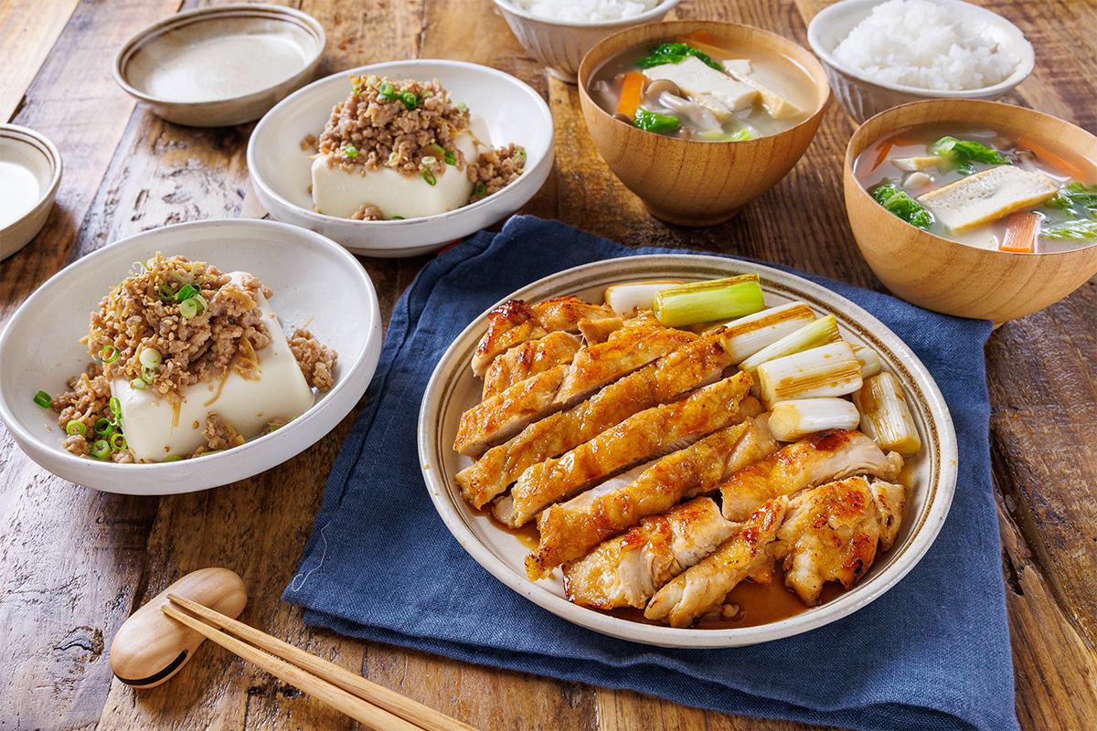 和風でほっこり♪「鶏の照り焼き」献立