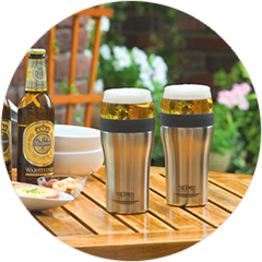 屋外でもビールの飲み頃温度をキープ！